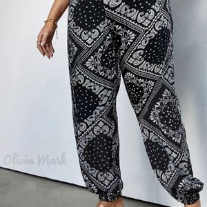 Boho Pants / Paisley Print ElasticWaist Pant