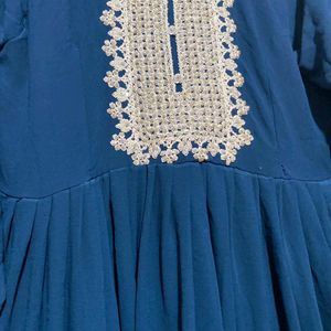 Blue Embroidery Gown