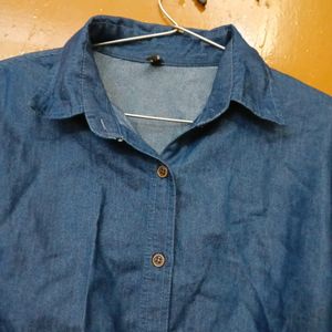 Blue Denim Shirt For Girls