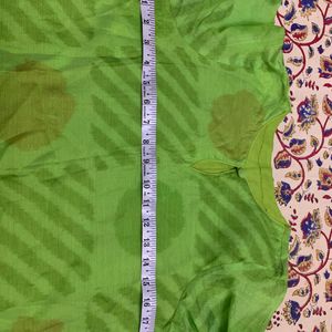 Beautiful Chanderi Green Kurta Set With Dupatta