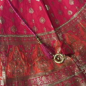 HEAVY BRIDAL BANARSI SILK LEHNGA BROCADE WORK