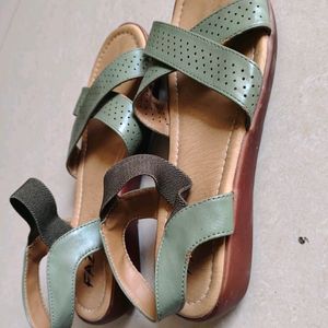 Green Color Sandals