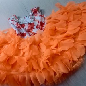 New Gown For Baby Orange