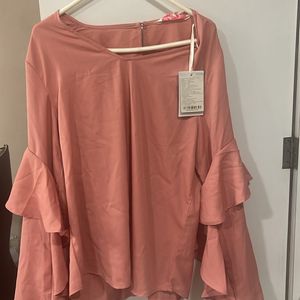 Bell Sleeves Peach Coloured Top