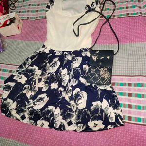 Combo Of Kids Girls Dress And Sling Bag Free