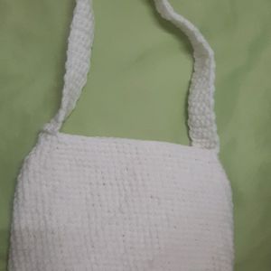 White Crochet Bag