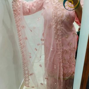 Beautiful Baby Pink Sharara Suit