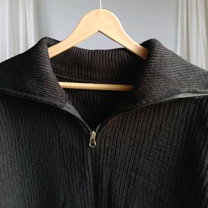 Black DoubleZip Sweater