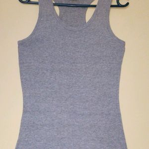 Grey Regular Fit Tank Top