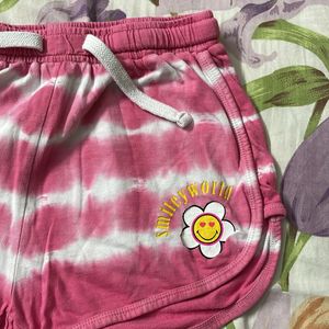 Rose Pink Smiley World Shorts