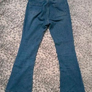 Blue Women Bell Bottom Jeans