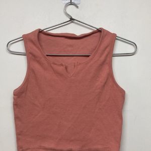 Orange tank top cropped