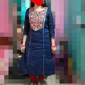 Beautiful New Model Three Piece Kurti Set