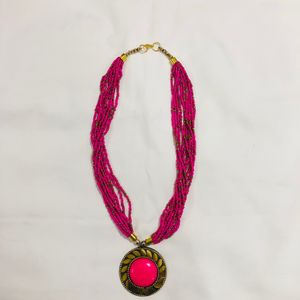 Pink Beaded Necklace