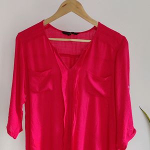 Boxy Fit Hot Pink Top