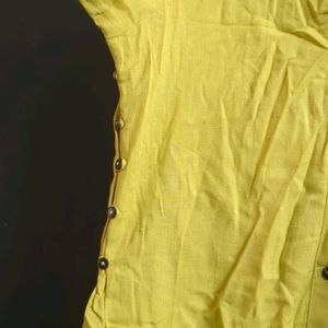 Golden Yellow Cotton Kurta