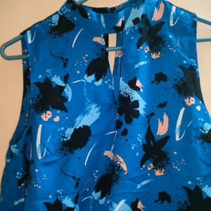 Blue Printed Top