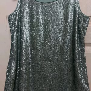 Sequins Blue Top