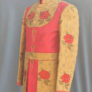 Golden Pink Sherwani