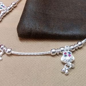 Silver anklet