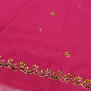 Unstitched Lahenga Choli Fabric And Dupatta