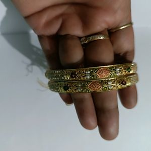 Micro Gold Polish Bangles 3pair