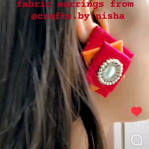 fabric earrings