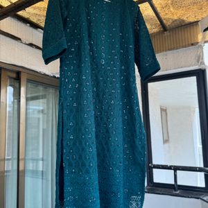 Bottle Green Color Kurta…Lakhanavi Kurta…