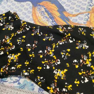 Vintage Floral Korean Dress And Pants Set Imported