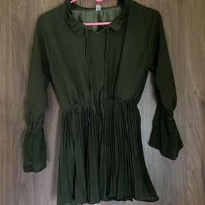 Olive Green Western Top