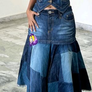 ICE-BERG denim Skirt