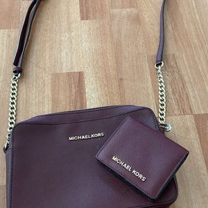 Original Micheal Kors Merlot Crossbody Bag