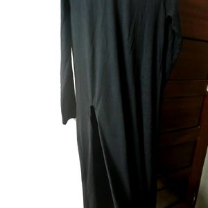 Front Slit Maxi Dress Black