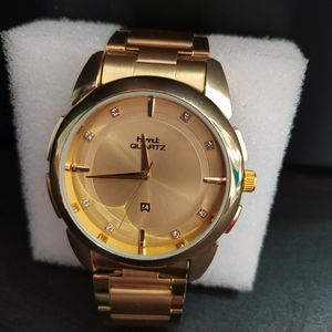 hmt Quartz Golden Gents Analog Watch For Men