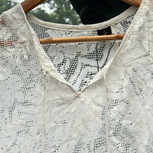 Free Size Net Transparent Shrug/overcoat