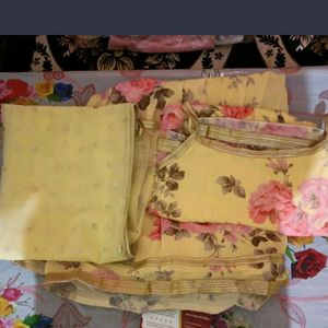 Yellow Shrara Set For Women