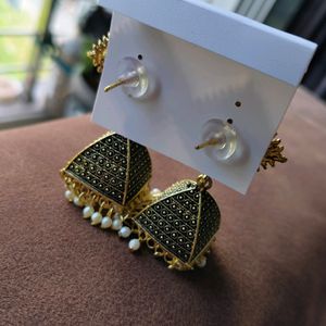 Black Jhumkas Earrings