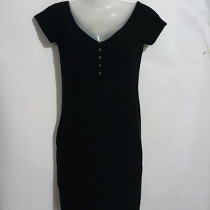 CUTE BLACK CASUAL WEAR DRESS