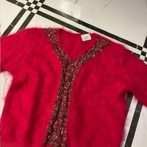 Cute Red Furr Sweater