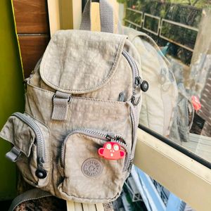 Kipling Small Nylon Backpack with Monkey Charm