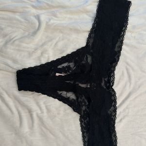 Sexy Black Thong Size S