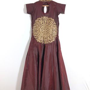 Gown 3set Maroon Embroided (Women’s)