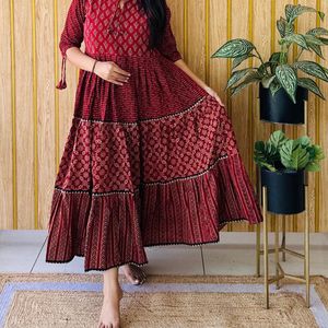 Ajrakh Block Print One Piece Dress