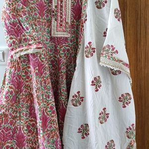 Floral Anarkali Set