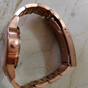 Rose Petals Golden Watch For Women