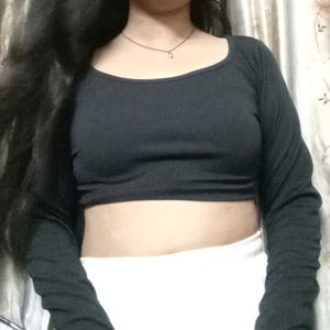 Black Crop Top For Girls