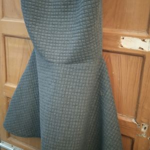A Cute Grey Party Dress For Semi Winters