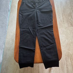 H&M Black Cotton Trousers