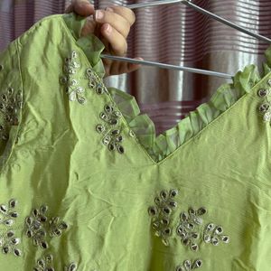 Green Sharara Kurta Set