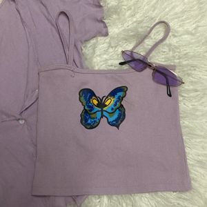 Butterfly Tube With Cardigan